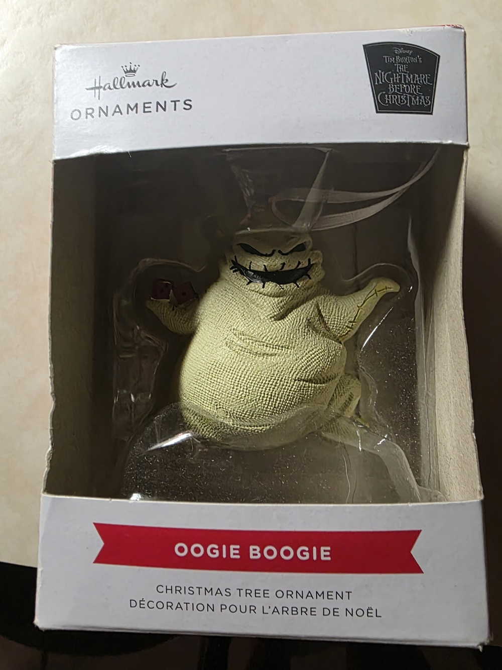 Hallmark Oogie Boogie Yellow Fabric Ornament - The Nightmare Before Christmas
